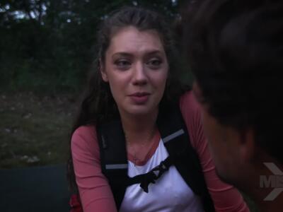 Gorgeous Russian teen enjoying sweaty taboo sex while camping